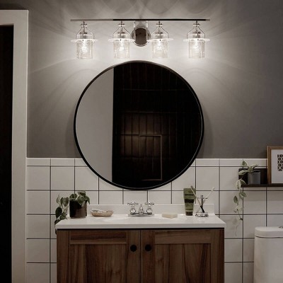 Polished Nickel 4-Light Dimmable Cylinder Vanity Fixture