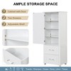 TIRAMISUBEST Tall Bathroom Storage Cabinet, Freestanding Storage Cabinet with 2 Drawers and Adjustable Shelf - 4 of 4