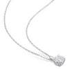 EVERLY JEWELRY | Sterling Silver 1 5/8 CT TGW Created White Sapphire Solitaire Pendant with Chain, 18 inc - 4 of 4