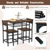 Resenkos Kitchen Table and Chairs Sets,Dining Table Set,Dining Table Set with Metal Frame and Storage Rack-Rustic Brown - 3 of 4