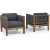 Okak Boho Outdoor Accent Chair/Loveseat with Optional Coffee Table ,Set of 1/2,Patio Lounge Armchair for Porch,Garden,Backyard,400lbs Max - 2 of 4