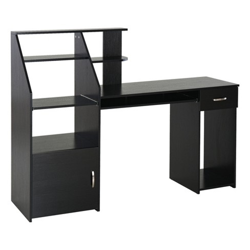 Computer Desk Office Workstation PC Laptop Table W/Storage Shelf With 2 Drawer F 