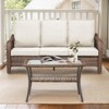 Buenhomino Outdoor Furniture 3-Seater Rattan Sofa Patio Wicker Sofa Couch Furniture Set with Glass Coffee Tables - 2 of 4