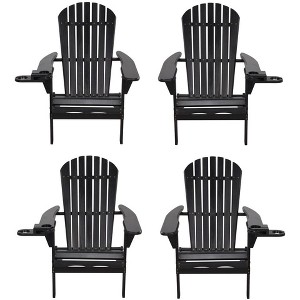 Jiallo Foldable Adirondack Chair with cup holder set of 4 - 1 of 2