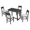 5-Piece Counter Height Dining Set with Rectangular Table and 4 Upholstered Chairs, Space-Saving Dining Furniture for Small Kitchens–The Pop Home - 2 of 4