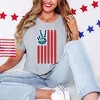Simply Sage Market Women's Flag Peace Sign Short Sleeve Graphic Tee - 2 of 4