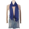 Elerevyo Women's Solid Chiffon Sheer Lightweight Soft Long Scarf Shawl 1 Pc - 2 of 4