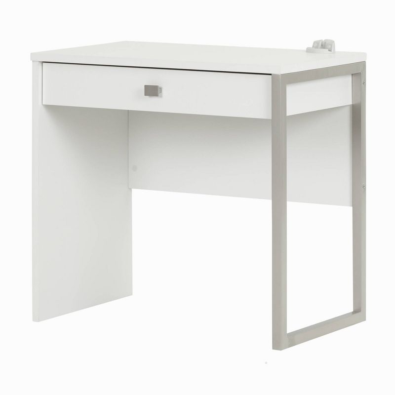 Interface Desk with 1 Drawer Pure White - South Shore, 1 of 12