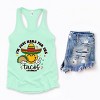 S.W.Smiley Here For The Tacos Smiley - Womens Racerback Tank - 2 of 3