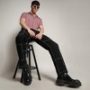 Campus Sutra Men Men's Nude Pink Self-Design Block Shirt - 3 of 3