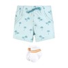 Hudson Baby Infant Boys Bodysuit, Short and Sock, Cutest Beach Dude - 4 of 4