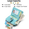 FATMOON Small Women’s Genuine Leather Wallet - RFID Blocking with 7 Card Slots & Zipper Coin Pocket ID Window,for Daily,Travel & Shopping - 4 of 4