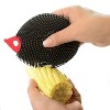 Norpro Silicone Dish Scrubbing Sponge / Vegetable Scrubber Brush - Black Hedgehog Shaped - 3 of 4