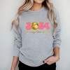 Simply Sage Market Women's Graphic Sweatshirt Happy New Year 2024 - M - Graphite - 2 of 2