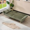 Airsurfer 79" Corduroy Foldable Sofa Bed, Double Sleeper Couch with Folding Armrests, Space-Saving Design for Living Room and Small Spaces - 3 of 4