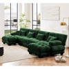 TiramisuBest Free Combination Modular Sectional Sofa,U Shaped Couch for Living Room, 4-Seater Comfy Cloud Couch with 2 Ottomans, Chenille White - 3 of 4