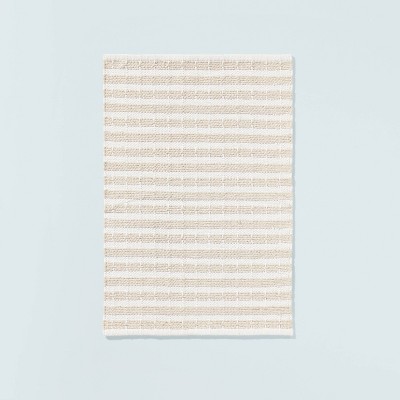 2'x3' Break Stripe Handmade Accent Rug Taupe/Cream - Hearth & Hand™ with Magnolia