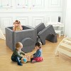 Kids Play Couch 8-Piece Set - Modular Fort Building Sofa for Toddlers (Dark Grey) - 3 of 4