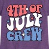 Girls' - Instant Message - Fourth Of July Crew Fitted Short Sleeve Graphic T-Shirt - 2 of 4