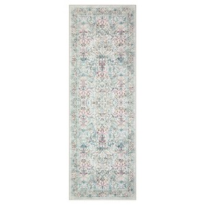 Modern Farmhouse Floral Print Area Rug for Living Room Bedroom, Modern Washable Non Slip Large Dining Room Carpet for Nursery Office Guest Room - 1 of 4