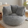 KTMBDW Bean Bag Chair, Corduroy Bean Bag Sofa with Filler, Lazy Sofa Chair with 3 Pillows, Lounge Floor Sofa for Living Room Bedroom - 3 of 4