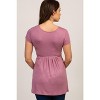 Pinkblush PinkBlush Mauve Draped Front Maternity/Nursing Top - 3 of 4