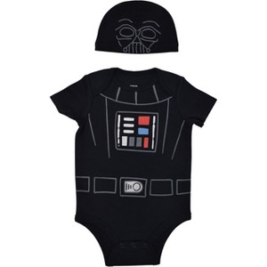 Star Wars The Child Baby Cosplay Bodysuit and Hat Set Newborn to Infant - 1 of 4