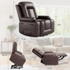 Oversized Wide Power Lift Recliner Chair - Heat and Massage, Faux PU Leather, Adjustable Back and Legs for People with Mobility impaired - 2 of 4