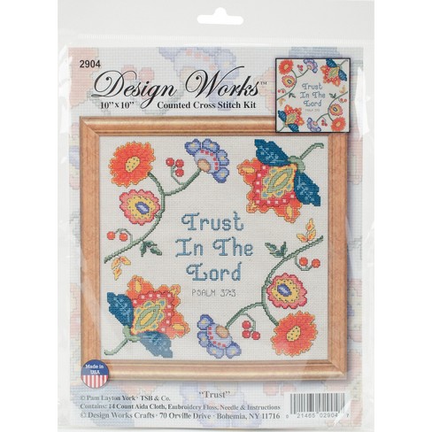 Design Works Counted Cross Stitch Kit 10x10 -trust (14 Count) : Target