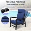 Crestlive Products Reclining Patio Chair with Ottoman, Patio Aluminum Reclining Chair with Cushion, Outdoor Conversation Set - 4 of 4