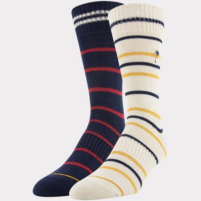 Signature Gold by GOLDTOE Men's Native Nomad Crew Caribou Striped Socks 2pk - String