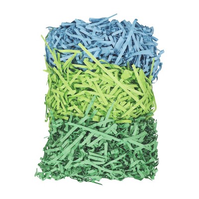 2.5oz Crinkle Paper Shred Gift Packaging Accessory Green/Blue - Spritz™