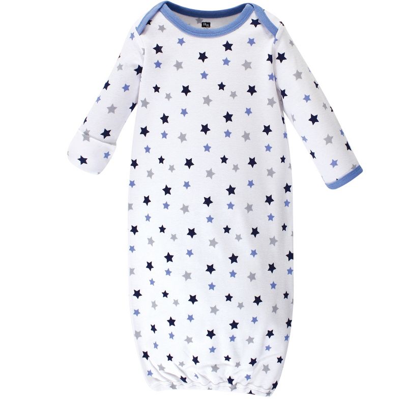 Hudson Baby Infant Boy Cotton Long-Sleeve Gowns 4pk, Little Explorer, 0-6 Months, 5 of 7