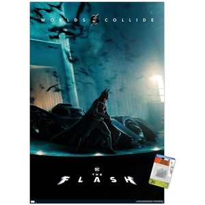 Trends International DC Comics Movie The Flash - Batman and Batmobile One Sheet Unframed Wall Poster Prints - 1 of 4