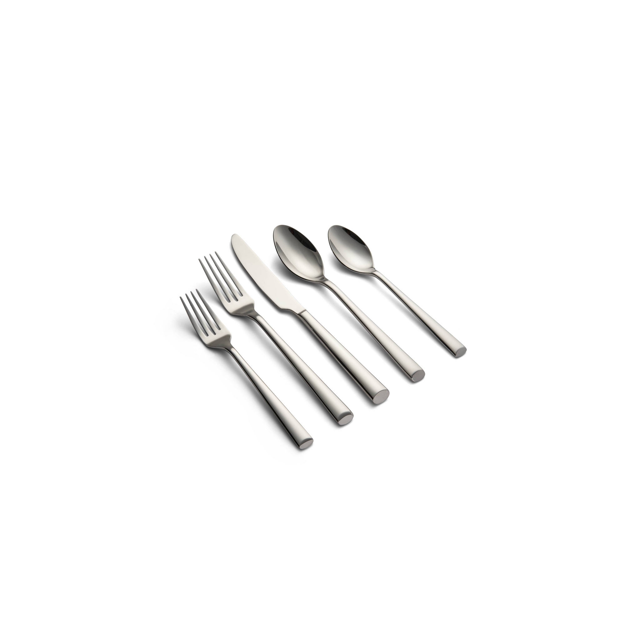 20pc Gilda Mirror Flatware Set - Cambridge Silversmiths: Silverware Set, Service for 4, Forks Spoons Knives, Dishwasher-Safe