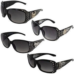 4 Pairs of Global Vision Eyewear Belle Assortment Fashion Glasses with Smoke, Smoke, Smoke, Gradient Smoke Lenses - 1 of 4