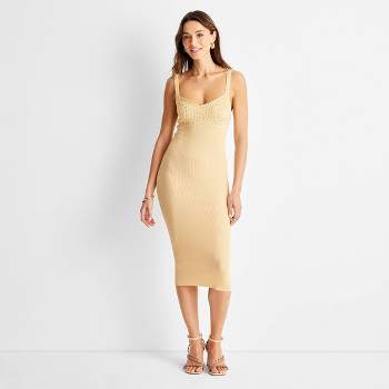 Women's Sweetheart Open-Work Stitch Midi Dress - Future Collective™ with Jenny K. Lopez