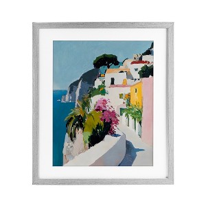 Stupell Industries Italian Coast Walkway Framed Print Under Glass - 1 of 4