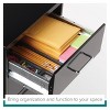 Space Solutions 18" Deep 4 Drawer Metal Mobile Organizer with 4 Box Drawers Locking Black - 4 of 4