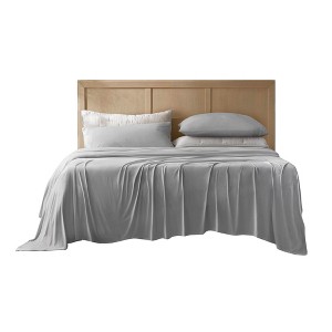 Brayden Cooling Stretch Jersey Sheet Set - Queen - Gray - 1 of 4