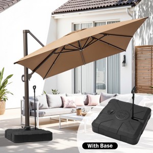 Crestlive Products 10'x 13' Patio cantilever Umbrella with Base Set High-strength Aluminum Pole with 360°Rotation 5 Heights Adjustable - 1 of 4