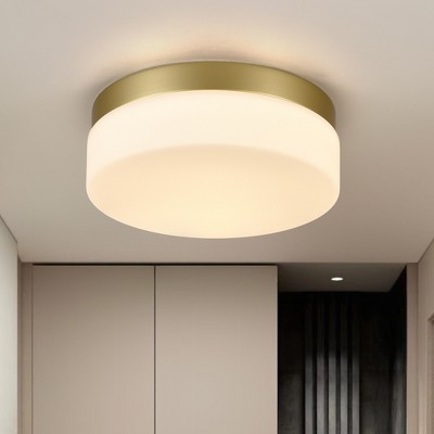 KWPZQEB Ceiling Light, Iron Round Low Profile Ceiling Light, 24W Flush Mount Ceiling Light, 3 Color Temperature Options for Bedroom, Closet Room
