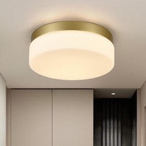 KWPZQEB Ceiling Light, Iron Round Low Profile Ceiling Light, 24W Flush Mount Ceiling Light, 3 Color Temperature Options for Bedroom, Closet Room - 1 of 4