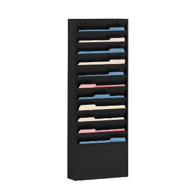 Durham Wide-Pocket Vertical Literature Racks 11 Pocket Black 405-08
