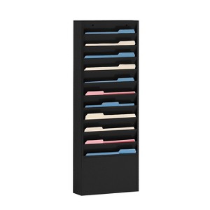 Durham Wide-Pocket Vertical Literature Racks 11 Pocket Black 405-08 - 1 of 1