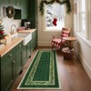 COZONY Bordered Plaid Christmas Rug, Washable Low Pile Non Slip Holiday Carpet for Living Room Bedroom Dining Room - 3 of 4