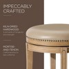 Maven Lane Alexander Rotating Backless Kitchen Stool in Vegan Leather Seat, Set of 4 - 4 of 4