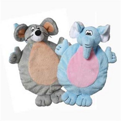 Multipet -Faced Crinkle/Plush Dog Toys with Elephant and Mouse Faces