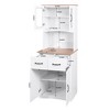 NicBex Tall Kitchen Pantry Storage Cabinet with Microwave Oven Countertop and 2 Drawers for Dining Room,Bathroom,Kitchen - 3 of 4