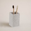 Evideco French Home Goods Modern Square Resin Stone Effect Bathroom Tumbler – Versatile Toothbrush Holder, Makeup Brush Cup and Countertop Organizer - 2 of 4